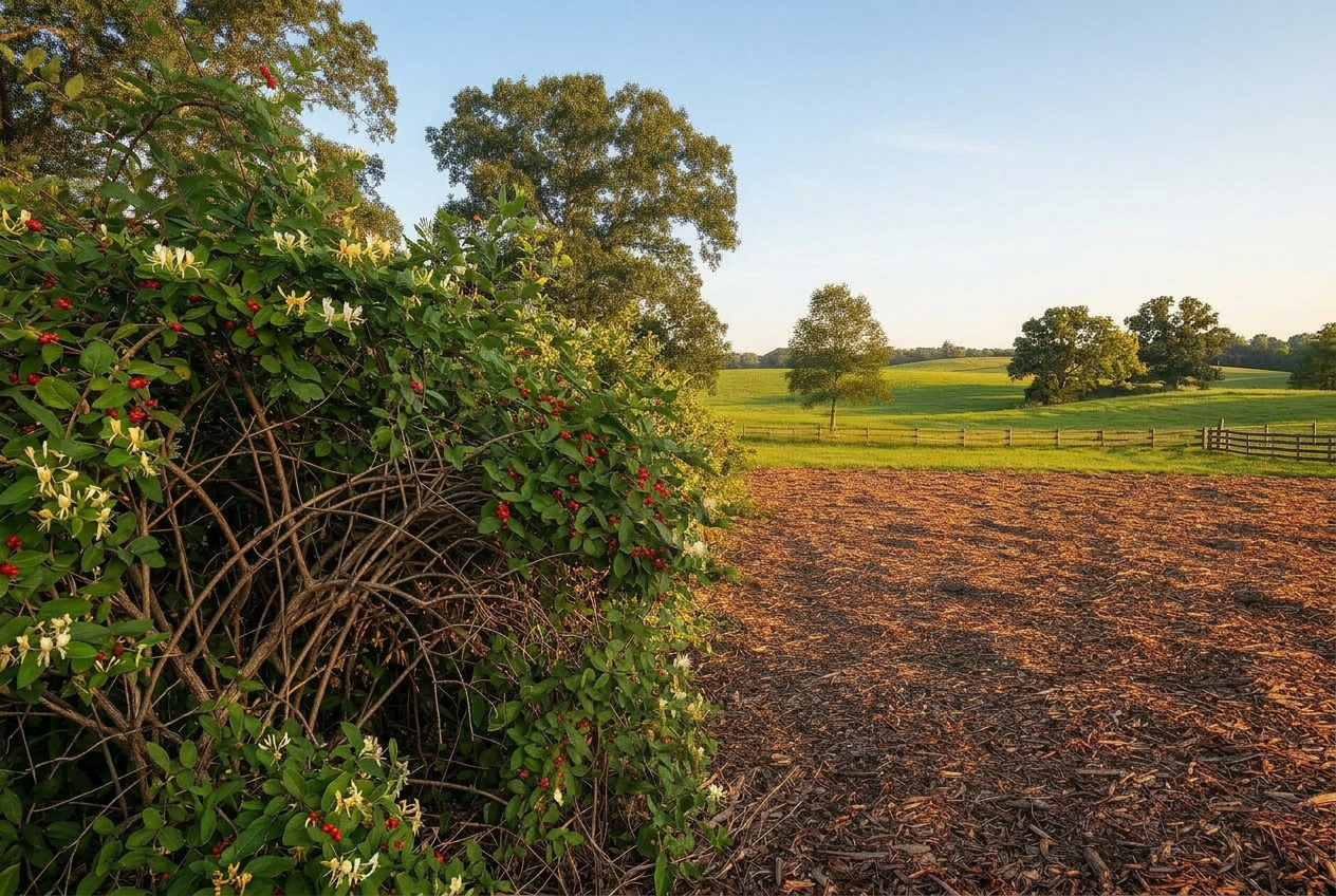 Reclaimed Kentucky bluegrass pasture restored to open grazing ground